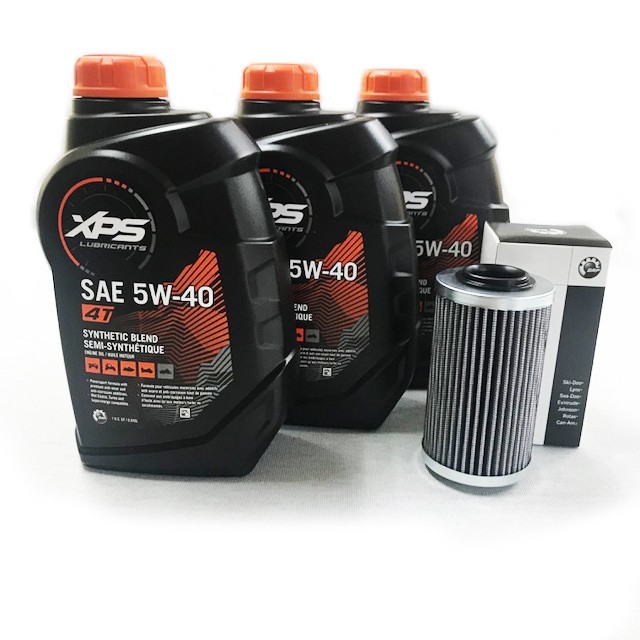 SEA-DOO（シードゥ） オイル交換セット 4ストローク300馬力用 (OIL-S4430) *オイル946ml×3本と純正フィルターのセットの画像1