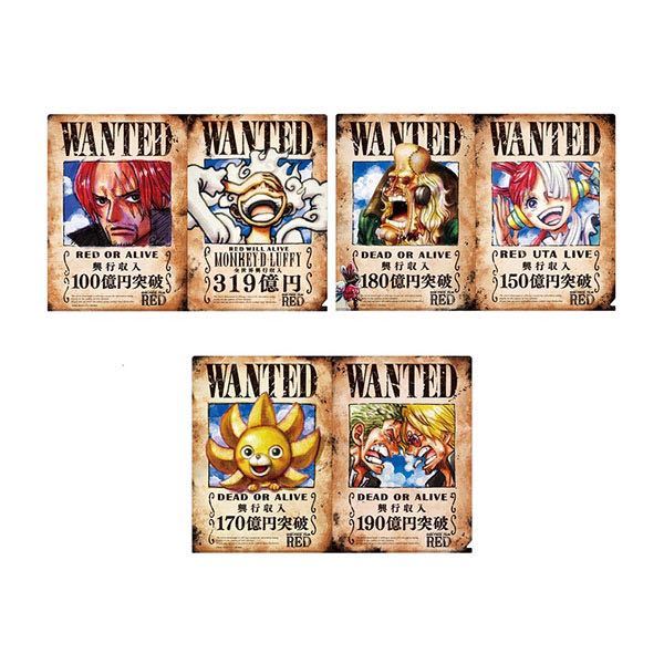 ★新品！劇場版 ONE PIECE FILM RED アンコール上映 / 記念手配書クリアファイルセット【3枚組】＋B5チラシ / 映画 ワンピース_画像9