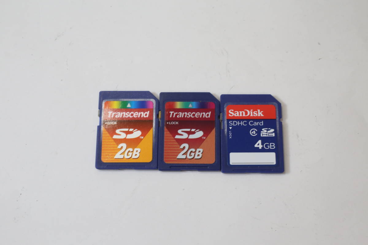 Transcend/SanDisk/SDカード/SDHCカード 2GB/4GB/3枚セット まとめ売り (P179)_画像1