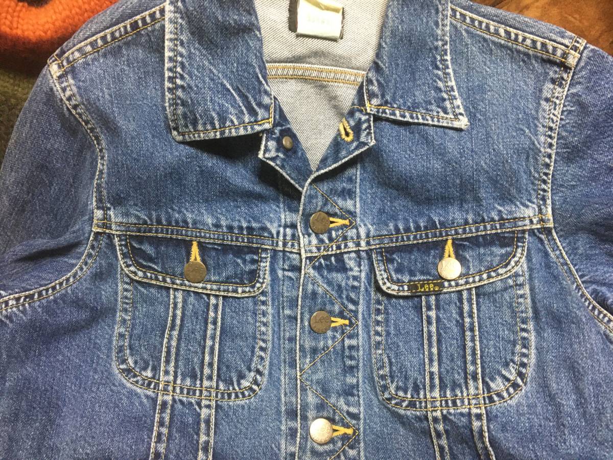 2311ビンテージ レプリカLeeリー101赤タグDENIMデニム ジャケットXSジージャン8990EDWINエドウィン_画像5