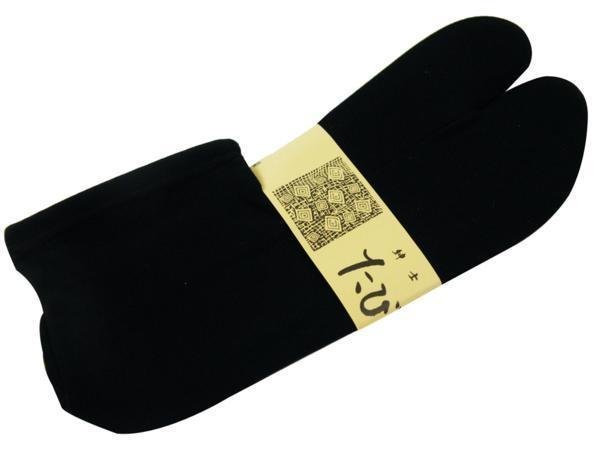紳士用 黒 足袋カバー Ｌサイズ 約24～26cm 日本製 口ゴム ストレッチ_画像1