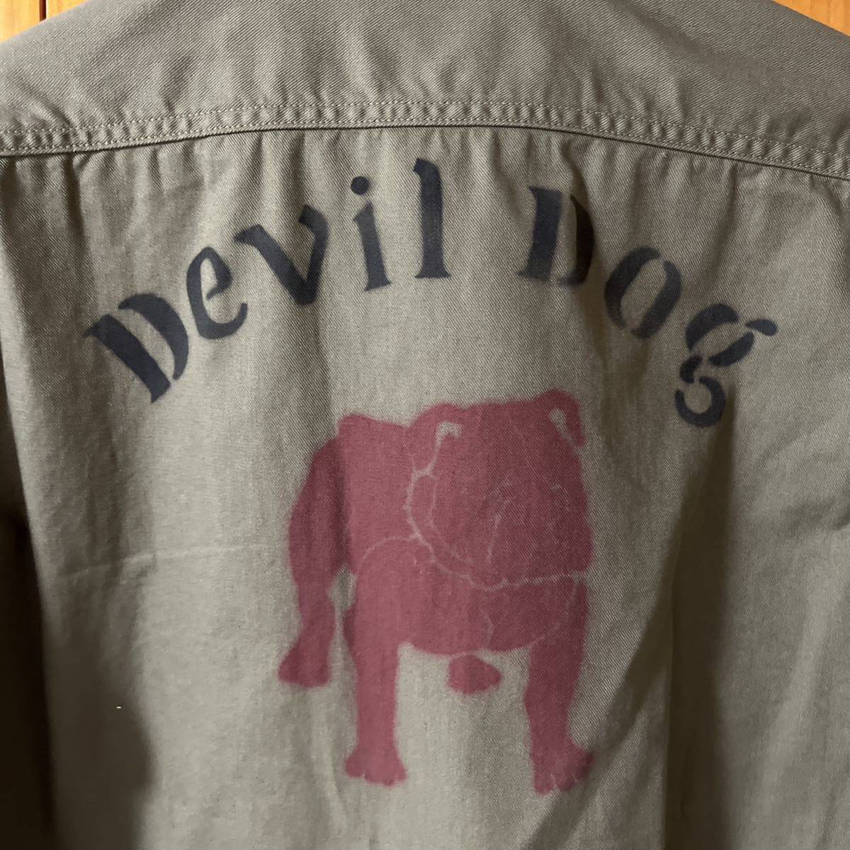 フリーホイーラーズ ミリタリー シャツ devil dog_画像2