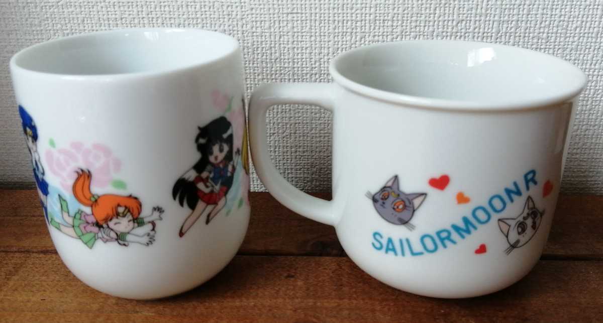 セーラームーRマグカップ＆SS湯呑みセット当時物_画像2