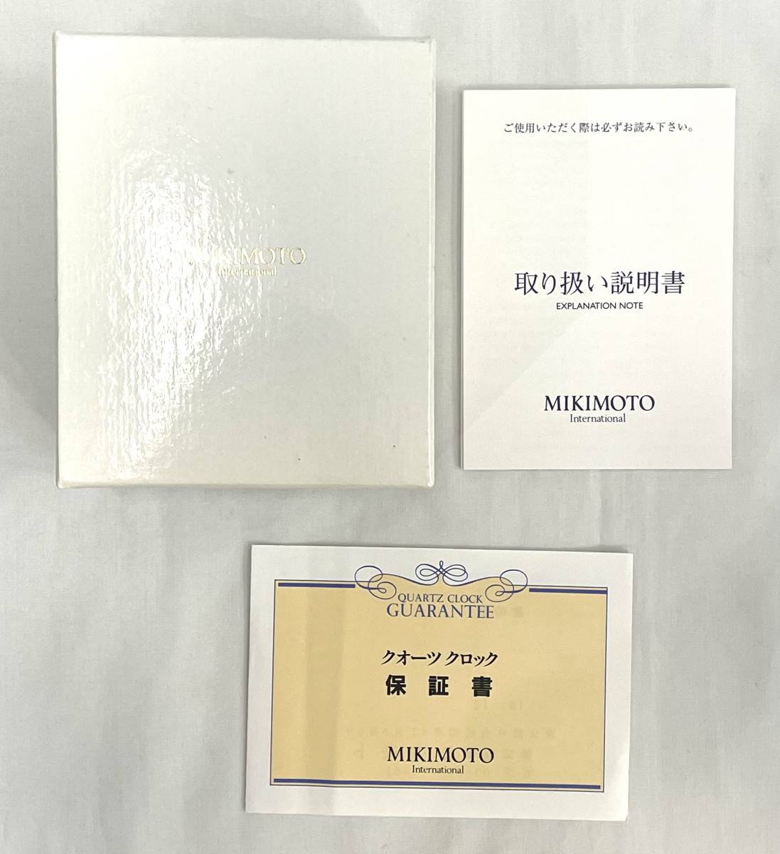 【B】【9191】☆★ミキモト　MIKIMOTO International　パール付き　置き時計　クオーツ式　真珠　動作確認済み　箱付き　現状品★☆_画像10