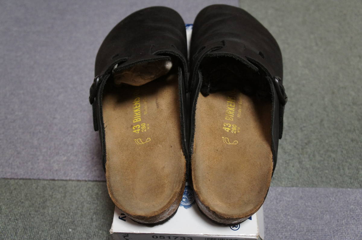 送520円 BIRKENSTOCK ボストン ビルケンシュトック オイルドレザー ブラック _画像3