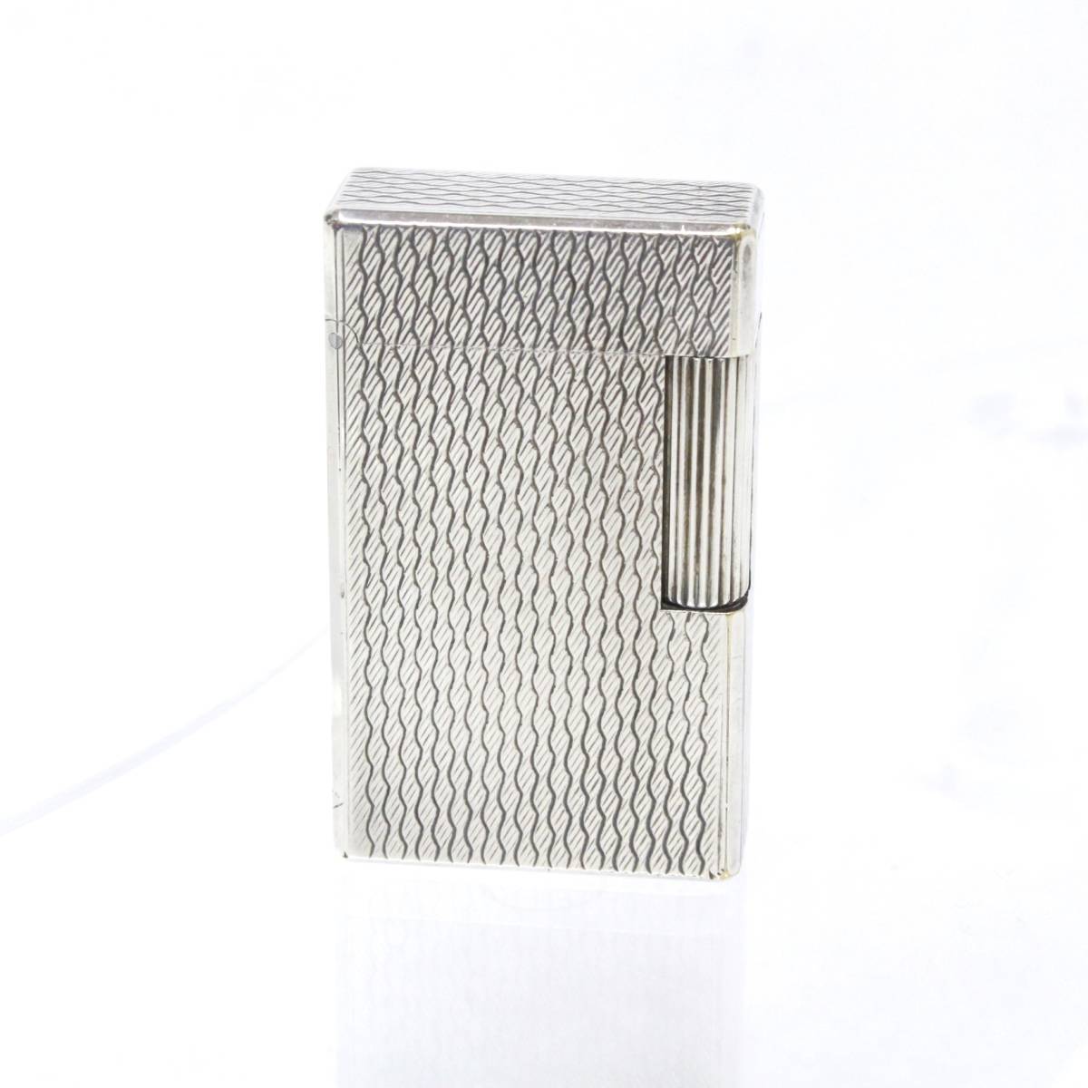 【送料無料/新品】 着火確認済◆デュポン【S.T.Dupont】ローラー式 ガスライター/シルバーカラー/MADE IN FRANCE フランス製/2210-K0279V(NT) デュポン
