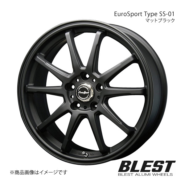 EuroSport Type SS-01 ウィッシュ 10系 アルミホイール 1本 【18×7.0J 5-100 +48 マットブラック】_画像1