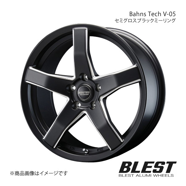 Bahns Tech V-05 アイシス 10系 アルミホイール 1本 【18×7.0J 5-114.3 +50 セミグロスブラックミーリング】_画像1