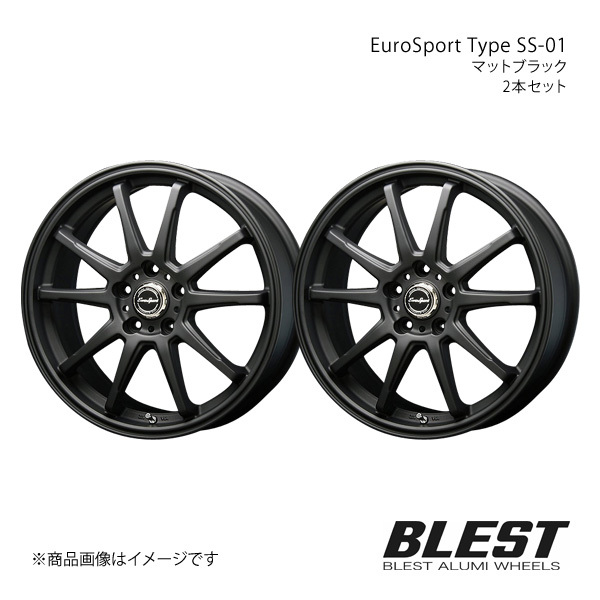 EuroSport Type SS-01 エディックス BE3/4/8 アルミホイール 2本セット 【17×7.0J 5-114.3 +45 マットブラック】_画像1