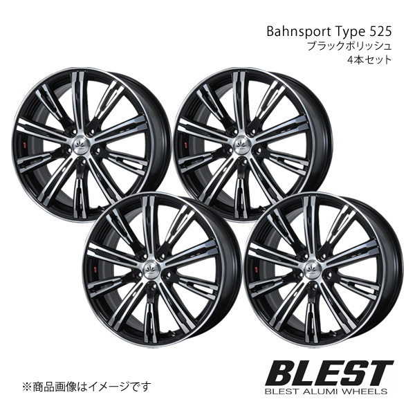 Bahnsport Type 525 ビーゴ J200/210 アルミホイール 4本セット 【18×7.0J 5-114.3 +48 ブラックポリッシュ】_画像1