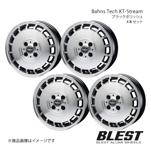 Bahns Tech KT-Stream ハイゼットカーゴ S321V/331V アルミホイール 4本セット 【12×4.0B 4-100 +43 ブラックポリッシュ】_画像1