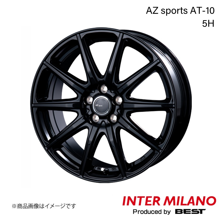 INTER MILANO/インターミラノ AZ sports AT-10 ライズ A200系 ホイール 1本 【16×6.0J 5-100 INSET43 ブラック】