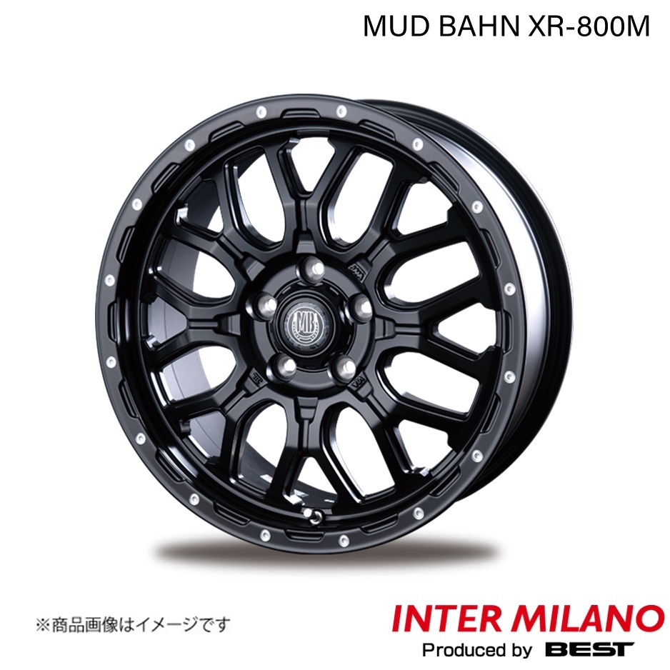 INTER MILANO/インターミラノ MUD BAHN XR-800M プリウスα 40系 ホイール 1本【17×7.0J 5-114.3 INSET38 MBK/PP】