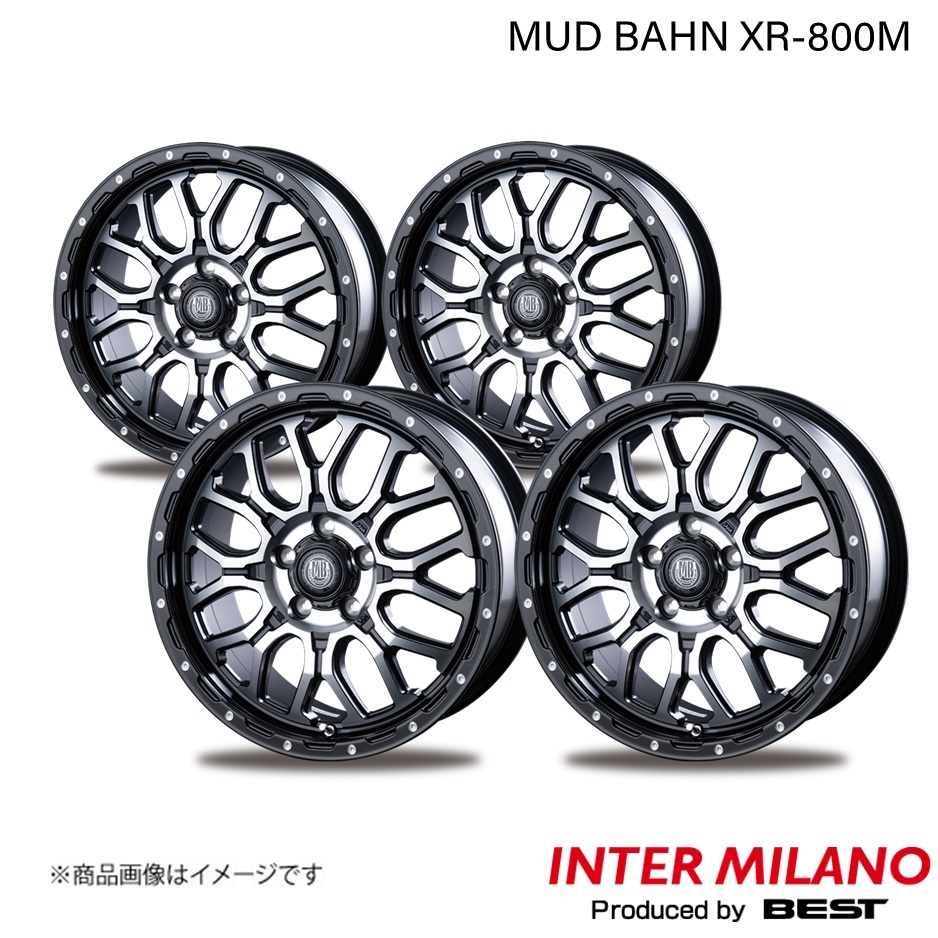 INTER MILANO/インターミラノ MUD BAHN XR-800M スイフトスポーツ ZC系 ホイール 4本【17×7.0J 5-114.3 INSET48 MBK/DP】