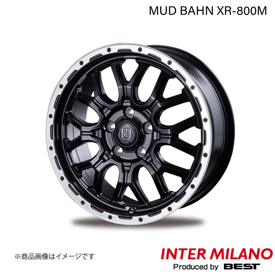 INTER MILANO/インターミラノ MUD BAHN XR-800M ヴォクシー 90系 ホイール 1本【17×7.0J 5-114.3 INSET38 MBK/RP】_画像1