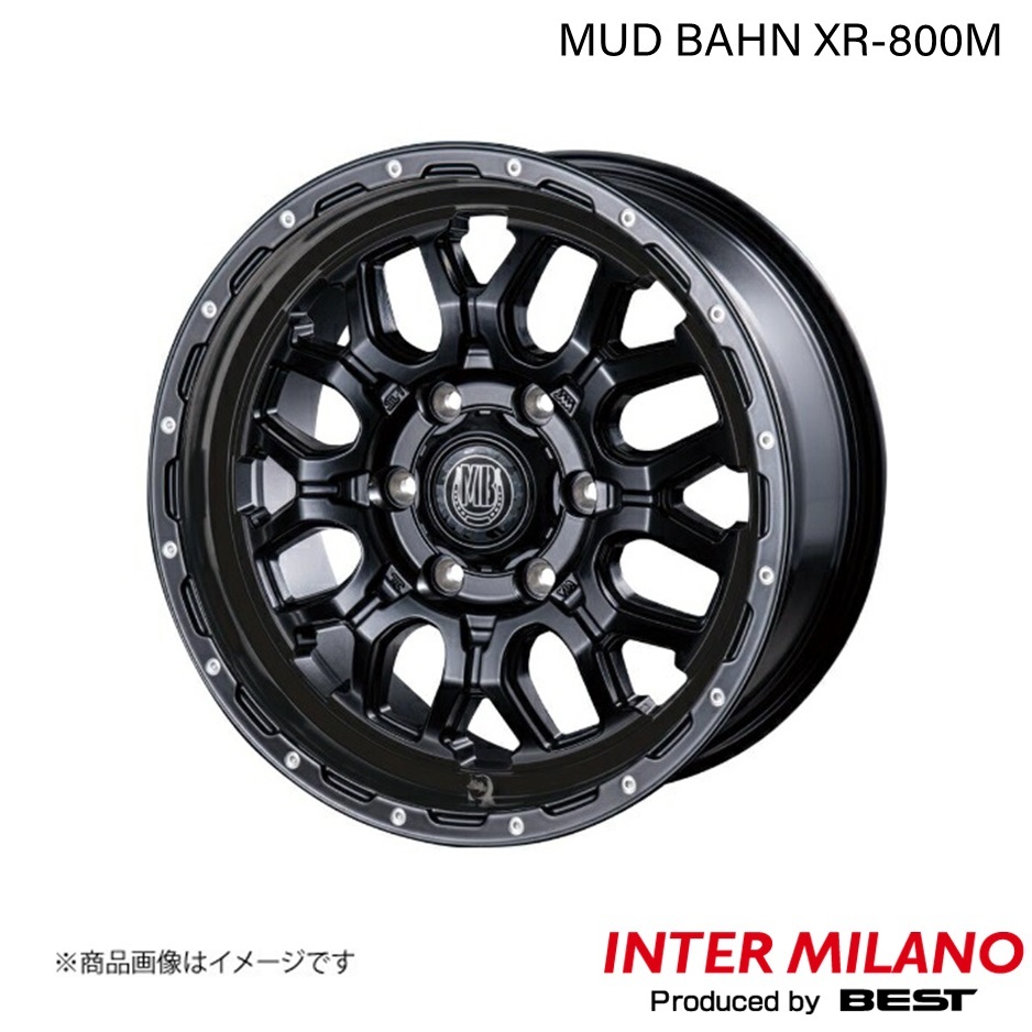 INTER MILANO MUD BAHN XR-800M レジアスエース 200系 純正タイヤ:185/75R15 LT ホイール 1本【15×6.0J 6-139.7 INSET33 MBK/PP】_画像1