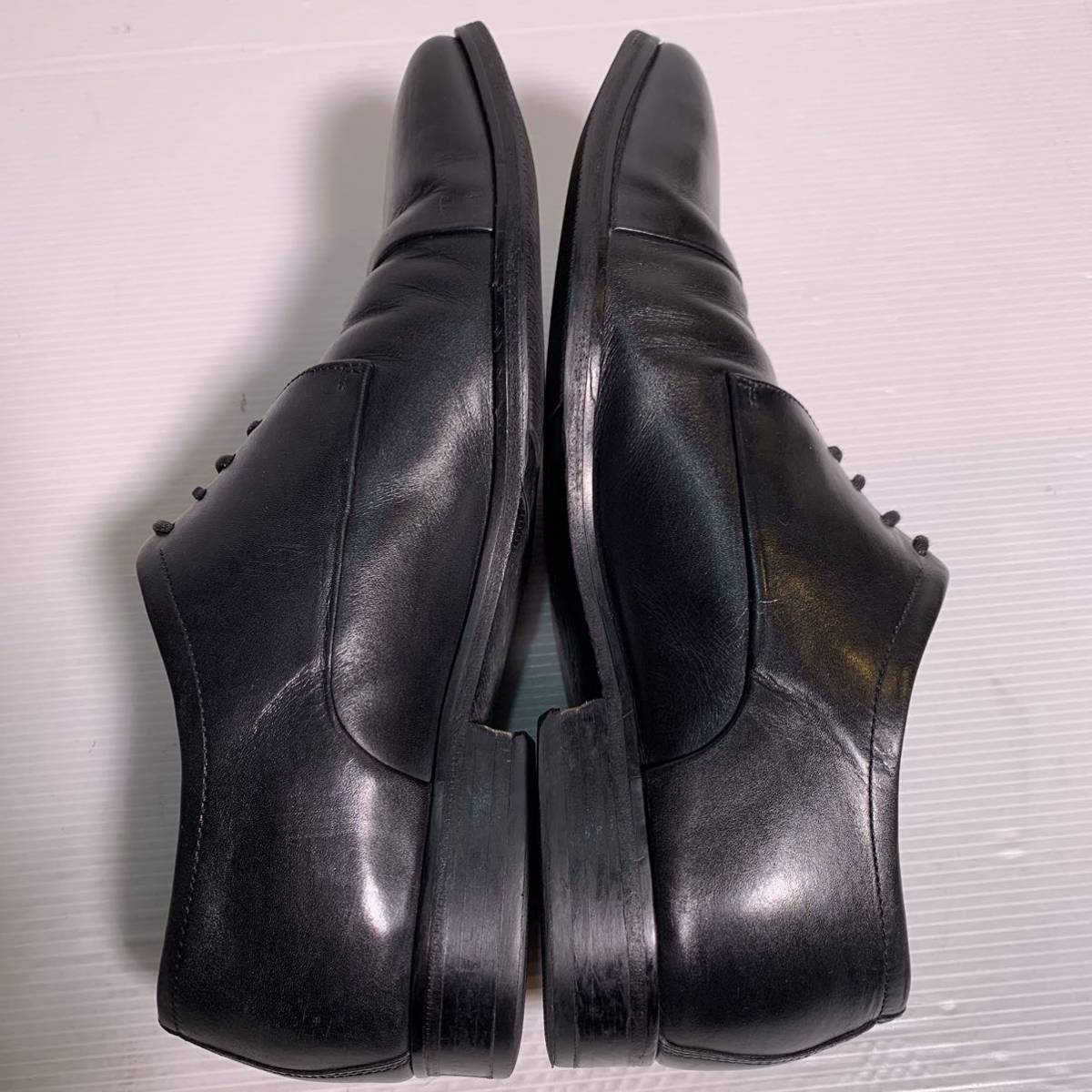 ヒューゴボス ビジネスシューズ 革靴 ストレートチップ 本革 黒 レザーシューズ ドレスシューズ ブラック 紳士靴_画像4