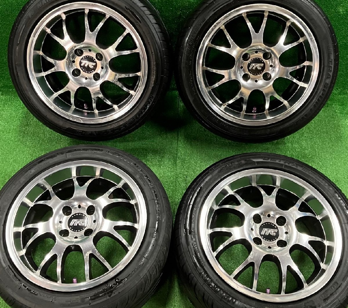 ◇ホイールのみ 深リム♪腐食有格安で!RAYS SEBRING ITC-SPORT MESH 15×6.5J 100/4H +38 ポルテ/bB等!札幌市南区発 店頭引取大歓迎 ◇_画像1