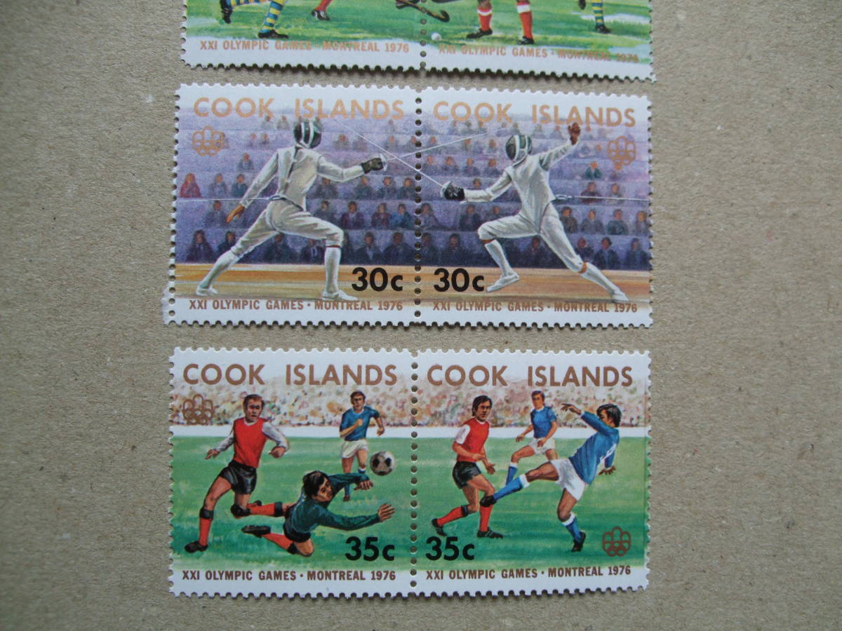 クック諸島　１９７６年　1976年 モントリオール　８種完　未_画像3