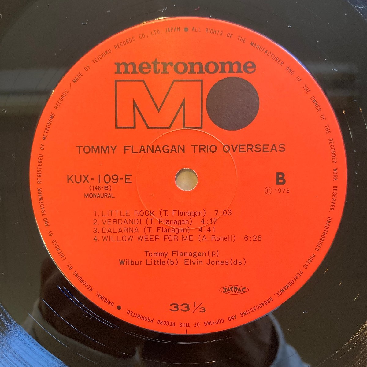 TOMMY FLANAGAN /OVERSEAS /KUX109E /国内盤 /ライナー付★送料着払い★URT_画像5