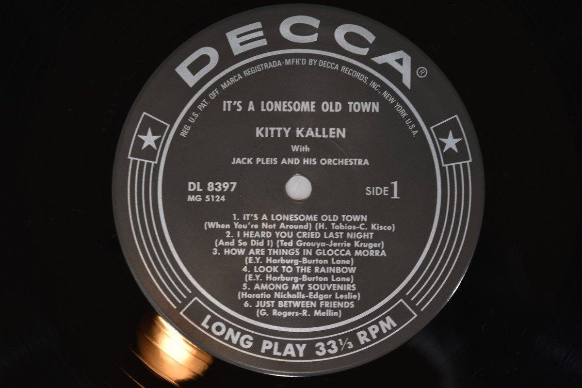 Kitty Kallen With Jack Pleis And His Orchestra / It's A Lonesome Old Town / MVJJ-30056★着払い★SSS_画像2