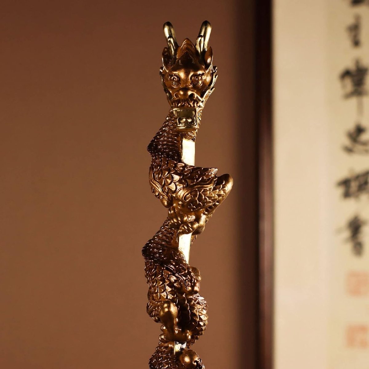 9895円 密教法具「倶利伽羅龍王」 真鍮製 倶利伽羅剣(総高50cm 9895円 密教法具「倶利伽羅龍王」 真鍮製 倶利伽羅剣(総高50cm