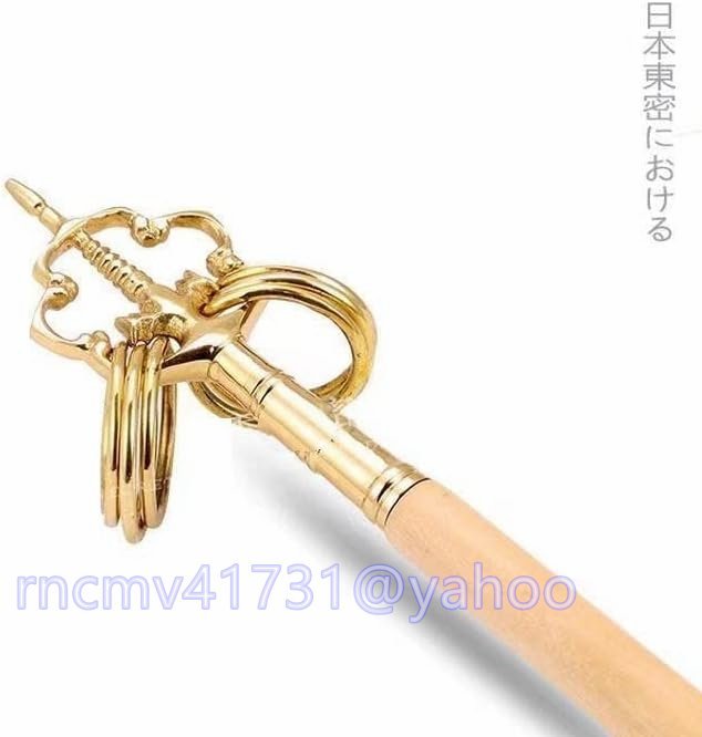 錫杖 密教法具 寺院用仏具 白木柄 仏具 しゃくじょう 鳴杖 お守り 寺院仏具 京仏具大型 長さ35cm_画像2