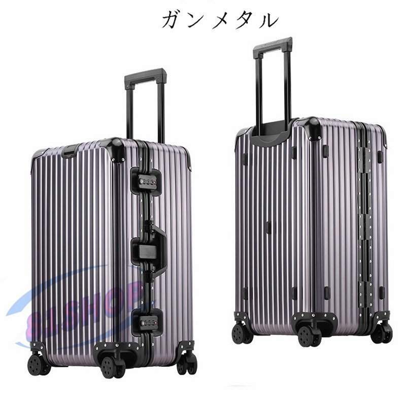 [81SHOP] suitcase aluminium alloy body 26 -inch all 4 color high capacity carry bag Carry case trunk TSA lock business trip travel 