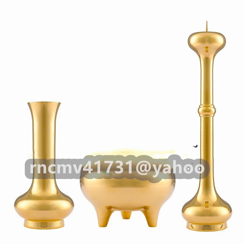 81SHOP」大型 寛通型 五具足 三具足 花立1対 9寸 仏教工芸品 81SHOP」大型 寛通型 五具足 三具足 花立1対 9寸 仏教工芸品