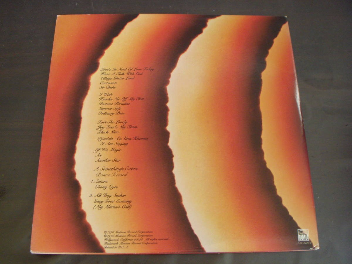 US盤　2LP&7インチ　STEVIE　WONDER/SONGS　IN　THE　KEY　OF　LIFE_画像3