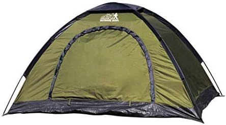 新品 OUTDOOR MAN(アウトドアマン) DOME TENT+ KOTT-006K │ BBQ アウトドア グランピング 遮光シルバーコーティング 組み立て楽々 1-2人用_画像1