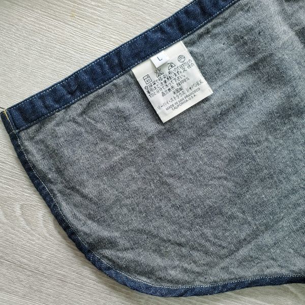 LEVIS VINTAGE CLOTHING リーバイス 美品 USA製 555 バレンシア工場 1950s ショートホーン BigE 復刻 8.5oz デニムウエスタンシャツ L 濃紺_画像9