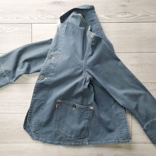 Levis Red リーバイスレッド■良品 03AW クロアチア製 ELIJAH Sack Coat エリジャ サックコート S 10oz 硫黄染め ジャケット カバーオール_画像7