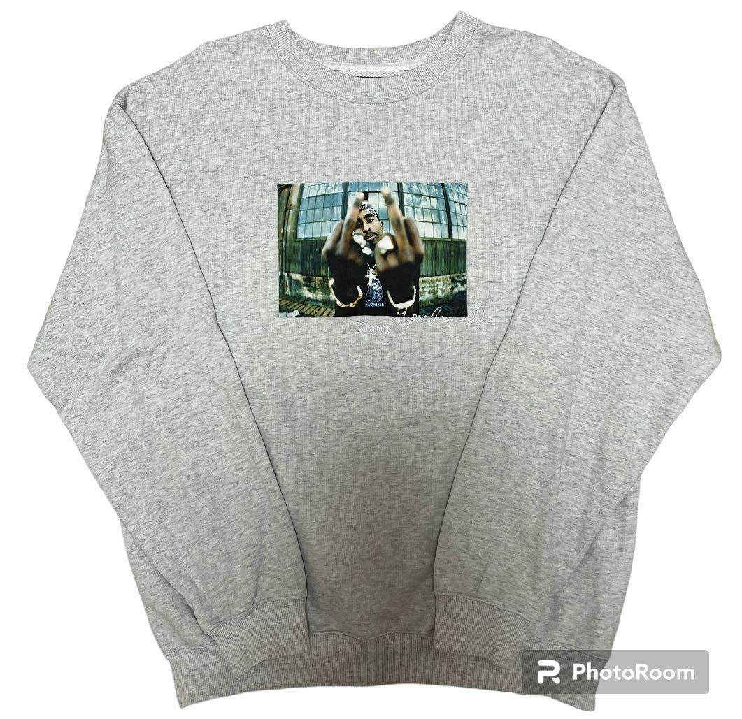 XLARGE×TUPAC CREWNECK SWEAT 2pac トレーナー-