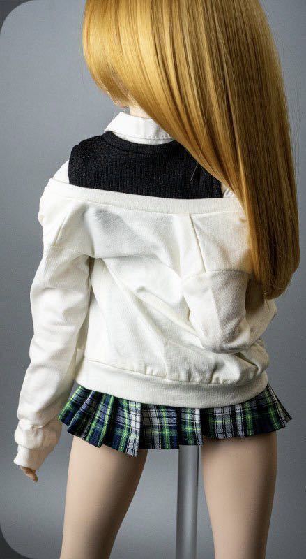 60cm Doll カーディガンセット ホワイト シャツ&スカート 制服 60cm Doll カーディガンセット ホワイト シャツ&スカート 制服