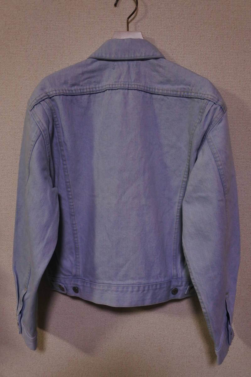 80's Wrangler Denim Jacket size S ラングラー デニムジャケット アイスブルー 日本製 当時物 未使用_画像2