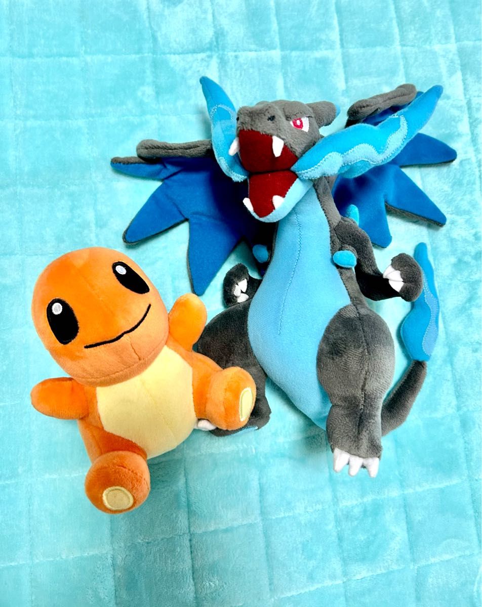 メガリザードンX ＆ ヒトカゲぬいぐるみ　ポケットモンスター  ポケモンぬいぐるみ