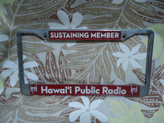  prompt decision Hawaii Hawaii Public Radiopa yellowtail k radio station original license number plate cover genuine article stainless steel 