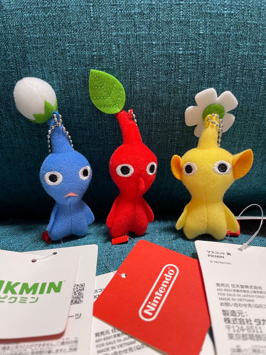 ピクミン マスコット キーホルダー 青 赤 黄 ニンテンドー ピクミン マスコット キーホルダー 青 赤 黄 ニンテンドー