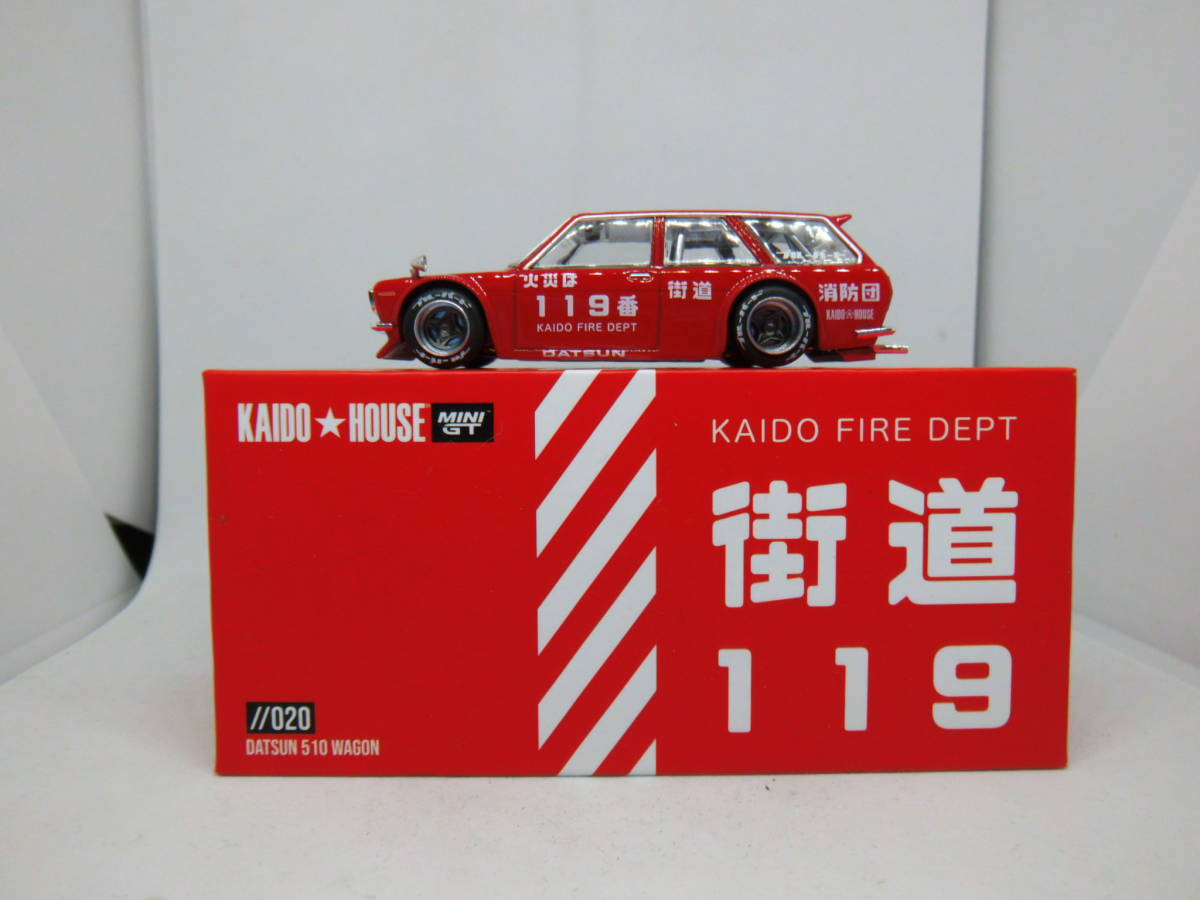 【蔵出】KAIDO★HOUSE MINIGT //020 DATSUN 510 WAGON KAIDO FIRE DEPT 街道ハウス ミニＧＴ ダットサン 510 ワゴン 街道119_画像1