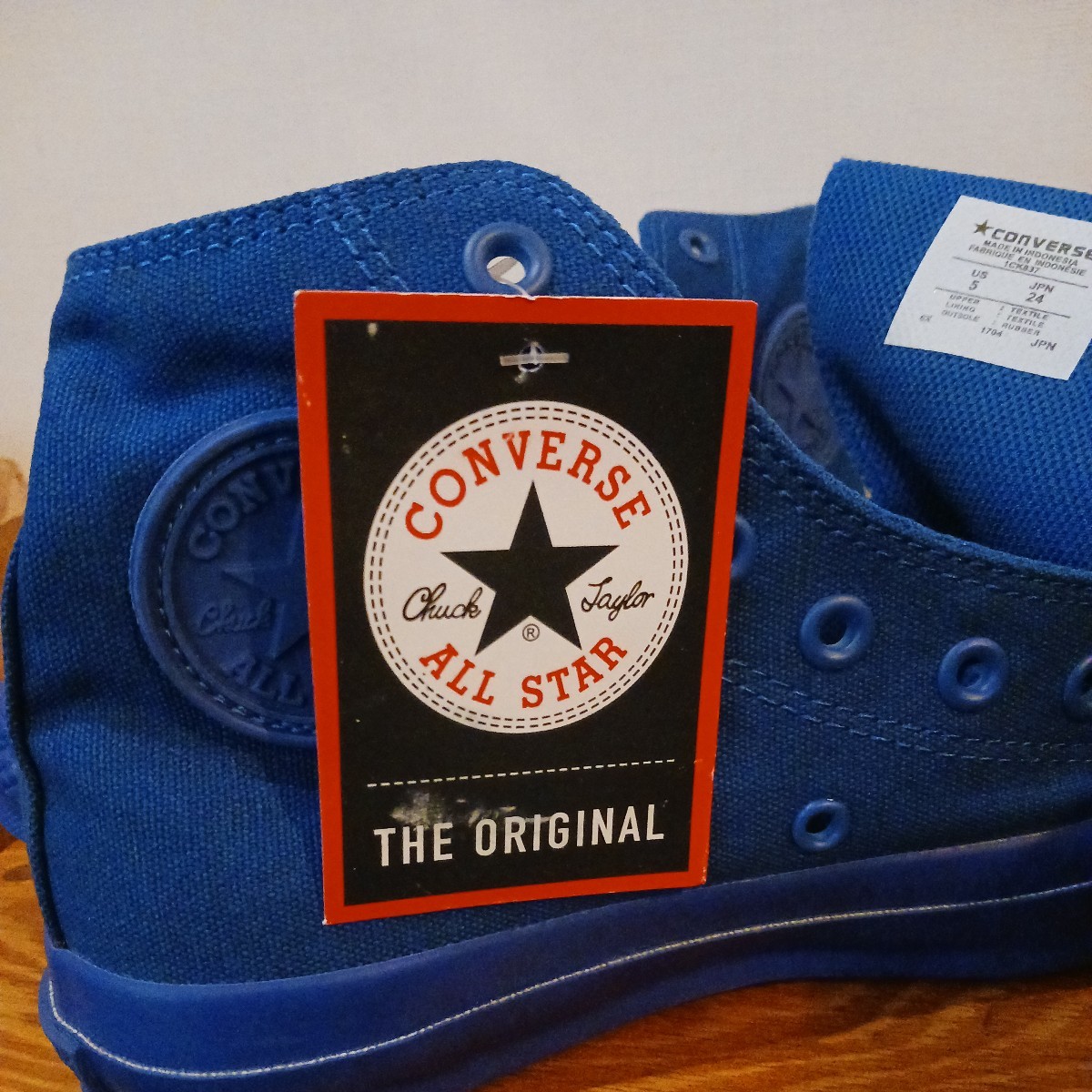 CONVERSE コンバース ハイカットスニーカー ALL STAR MONOCOLORS VD HI オールスター モノカラーズ VD 32961226 BLUE US5 24 ブルー 青 _画像6