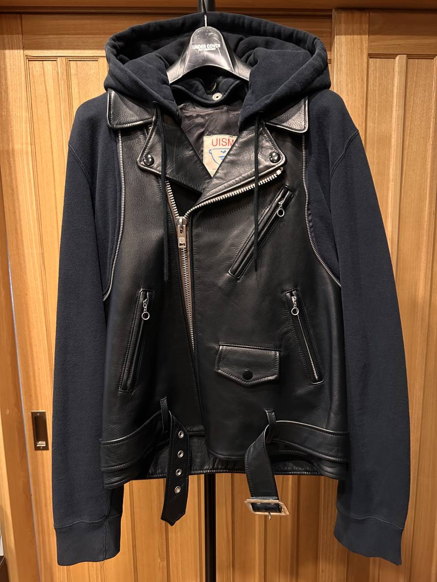 UNDERCOVERISM 09SS ライダース スウェット レザー ドッキング