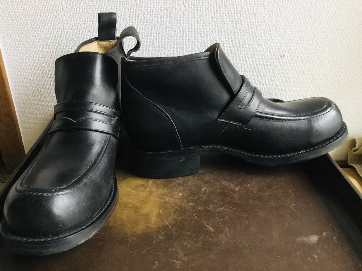  regular goods *EL CANELO/ L ka Nero * original leather / leather men's boots black unused goods 