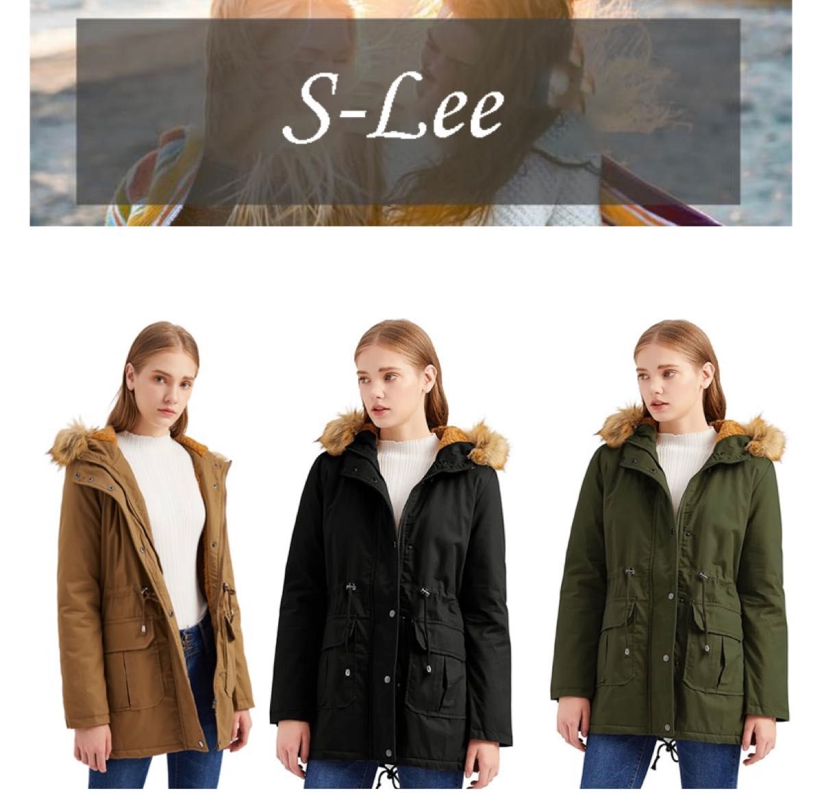 [S-Lee] 冬 の コート レディース･ジャケットウィンタープラスベルベットコットンパッド入りジャケット　Sサイズ
