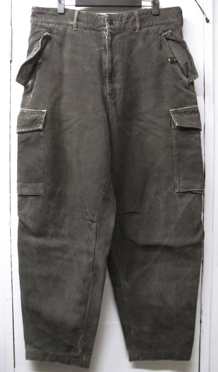 ワイズフォーメン ヨウジヤマモト 厚手 綿 ウール ワイド カーゴ パンツ 4 （ Y's for Men Yohji Yamamoto Cotton Wide Cargo Pants 4 GRAY