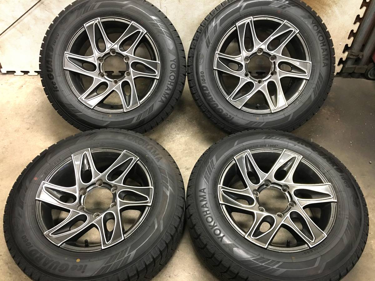 【200系ハイエース】9分山215/65R16ヨコハマIG60 スタッドレスタイヤ 16×7J+38 PCD139.7 6H RAYS DAYTONAアルミホイール ４本_画像1