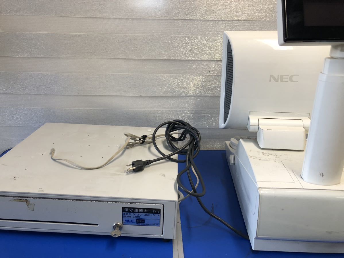 NEC POSレジ PWPX321W01A ドロワー 鍵付き 通電確認済み(レジスタ