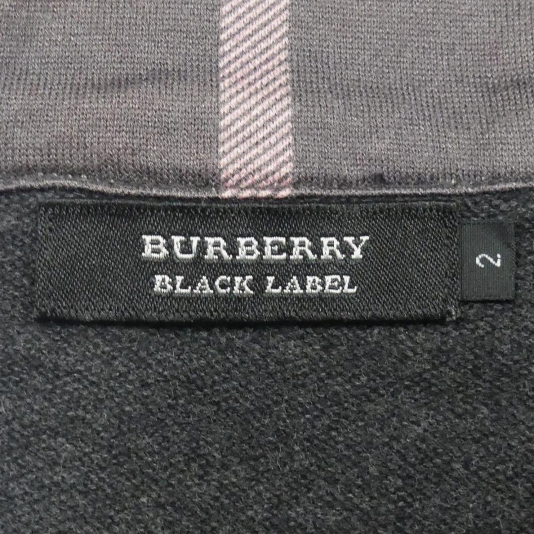 即決★BURBERRY BLACK LABEL★メンズM 廃版 パーカー フーディー バーバリーブラックレーベル 2 グレー スウェット_画像8