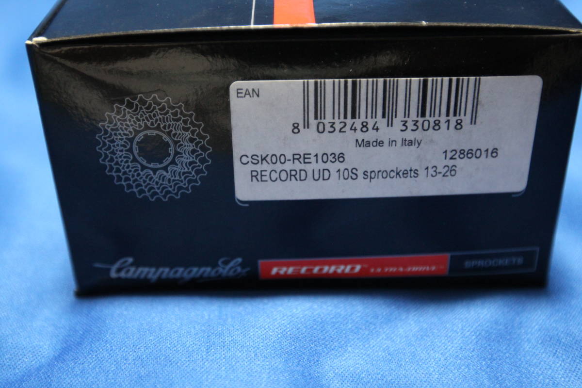 カンパニョーロ レコード 10速 13-26T 新品 Cw カンパ 10S スプロケット 新品未使用 4枚 チタン カセット CSK00-RE1036_10速　13-26T新品未使用 CSK00-RE1036
