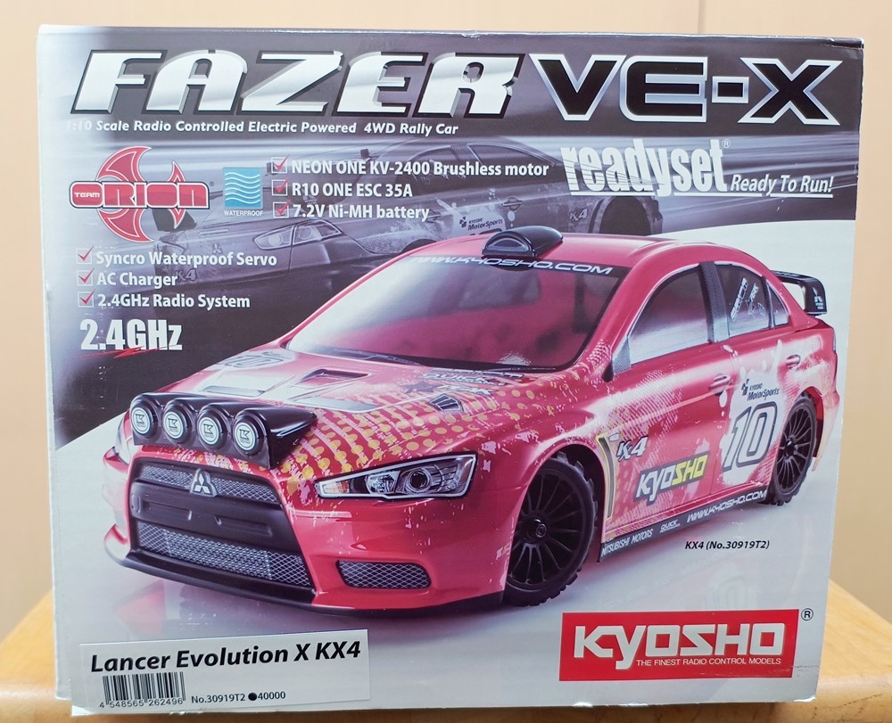 希少★KYOSHO レディセット FAZER VE-X 　Lancer Evolution X KX3 モーター＆プロポ付き